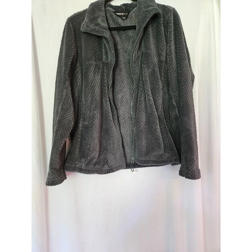 Women’s Swiss Alps Fleece Jacket Size Large , Color‎ Gray